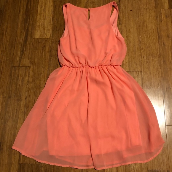 Coral Summer Formal Dress - Picture 2 of 2